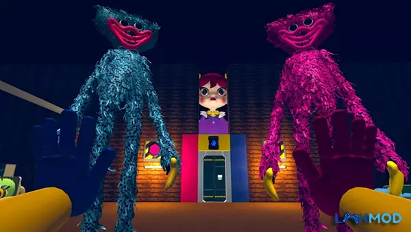 Ảnh 4 của Tải Poppy Playtime Chapter 2 MOD APK (Vô hạn tiền) 1.42 Giao diện điều khiển nhân vật và Grabpack trong game