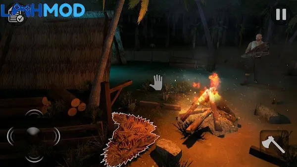 Ảnh 2 của Raft Island Forest Survival APK 1.1.10 cho Android iOS Người chơi trên chiếc bè giữa biển đang cố gắng sinh tồn