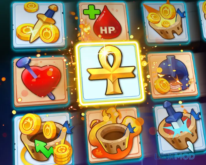 Ảnh 4 của Tải game Raid Royal Mod Apk 1.0.71 (Mua Sắm Free) cho Android iOs Một trận đấu khác với đội hình tháp đa dạng và hiệu ứng kỹ năng