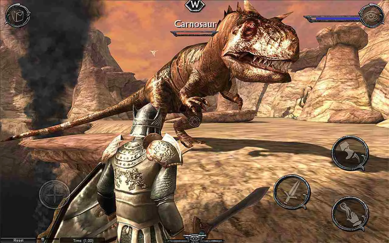 Ảnh 4 của Tải game Ravensword Mod APK 21 (Menu/Bất tử, vô hạn mana, tốc độ) Hiệp sĩ đang chiến đấu với quái vật và nhận thưởng