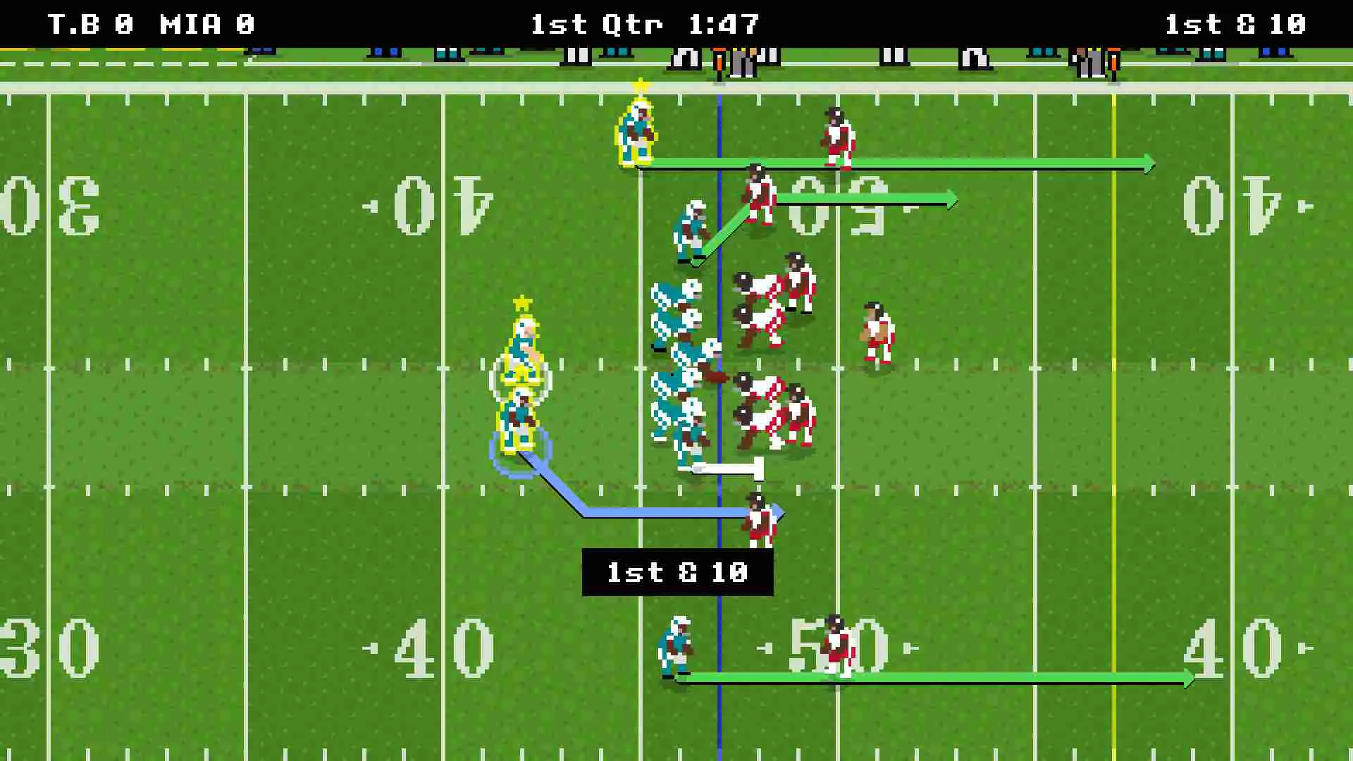 Ảnh 2 của Tải game Retro Bowl Mod APK 1.5.88 (Vô Hạn Tiền) Android, iOS Giao diện quản lý đội hình trong Retro Bowl Mod
