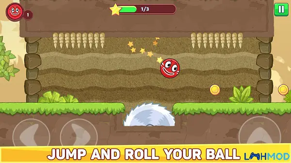 Ảnh 2 của Roller Ball 5 Mod Apk 2.2 (Vô hạn tiền) Android, IOS Giao diện màn hình chính của Roller Ball 5 với quả bóng và chướng ngại vật