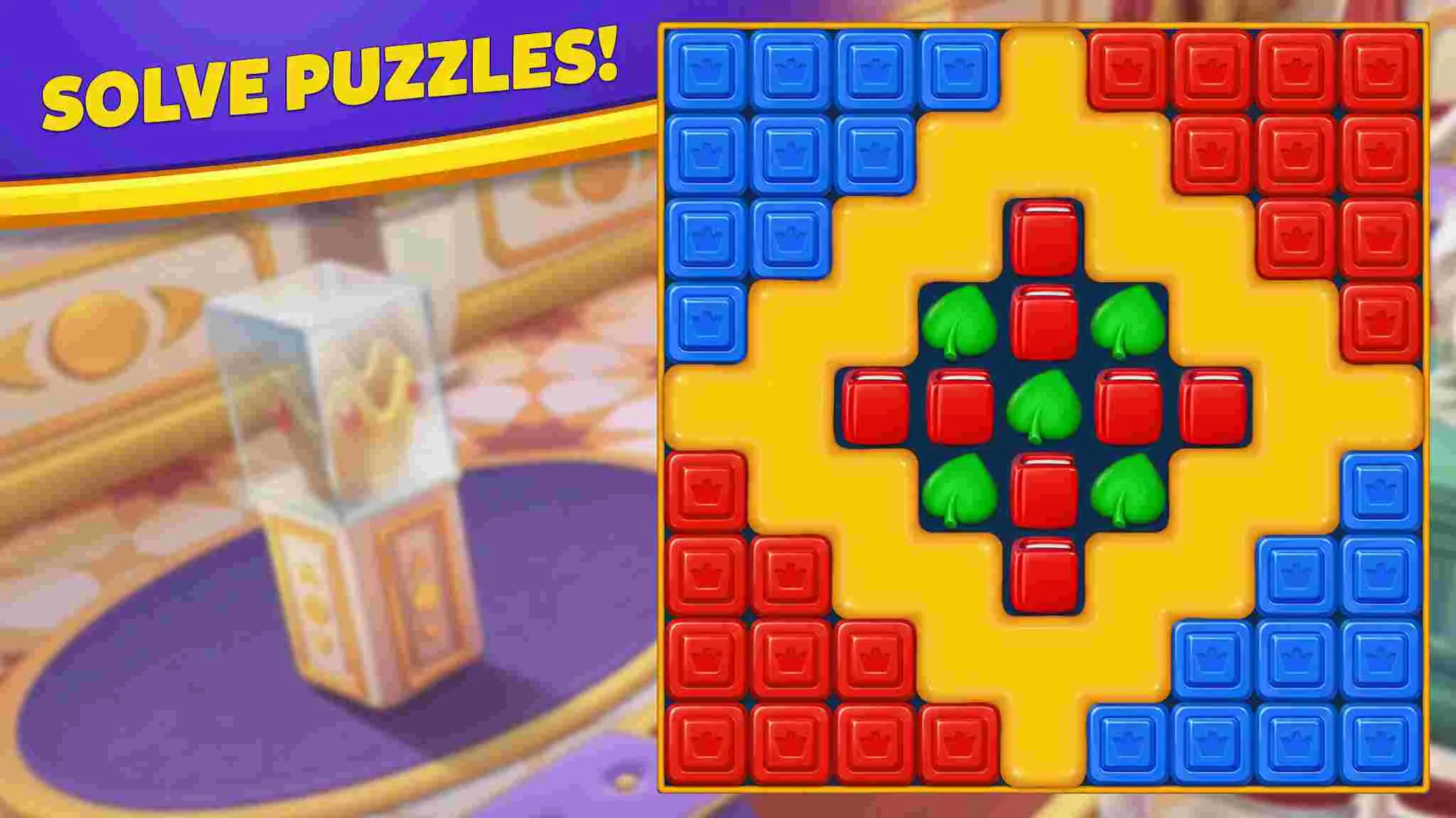 Ảnh 2 của Tải game Royal Match MOD APK v25234 (Vô Hạn Tiền) King Robert và lâu đài hoàng gia trong game Royal Match Mod