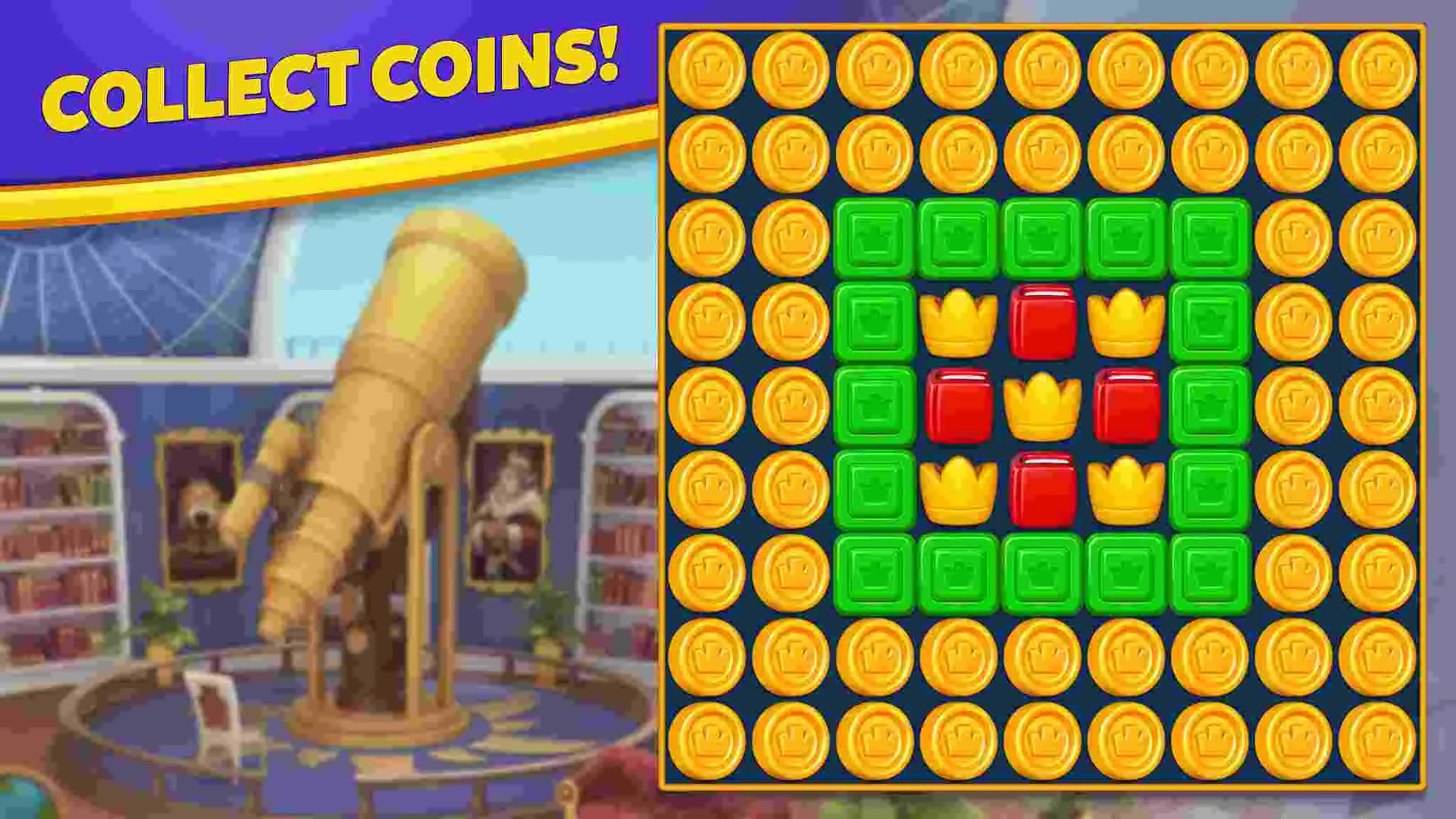 Ảnh 3 của Tải game Royal Match MOD APK v25234 (Vô Hạn Tiền) Bảng giải đố match-3 với các chướng ngại vật trong Royal Match Mod