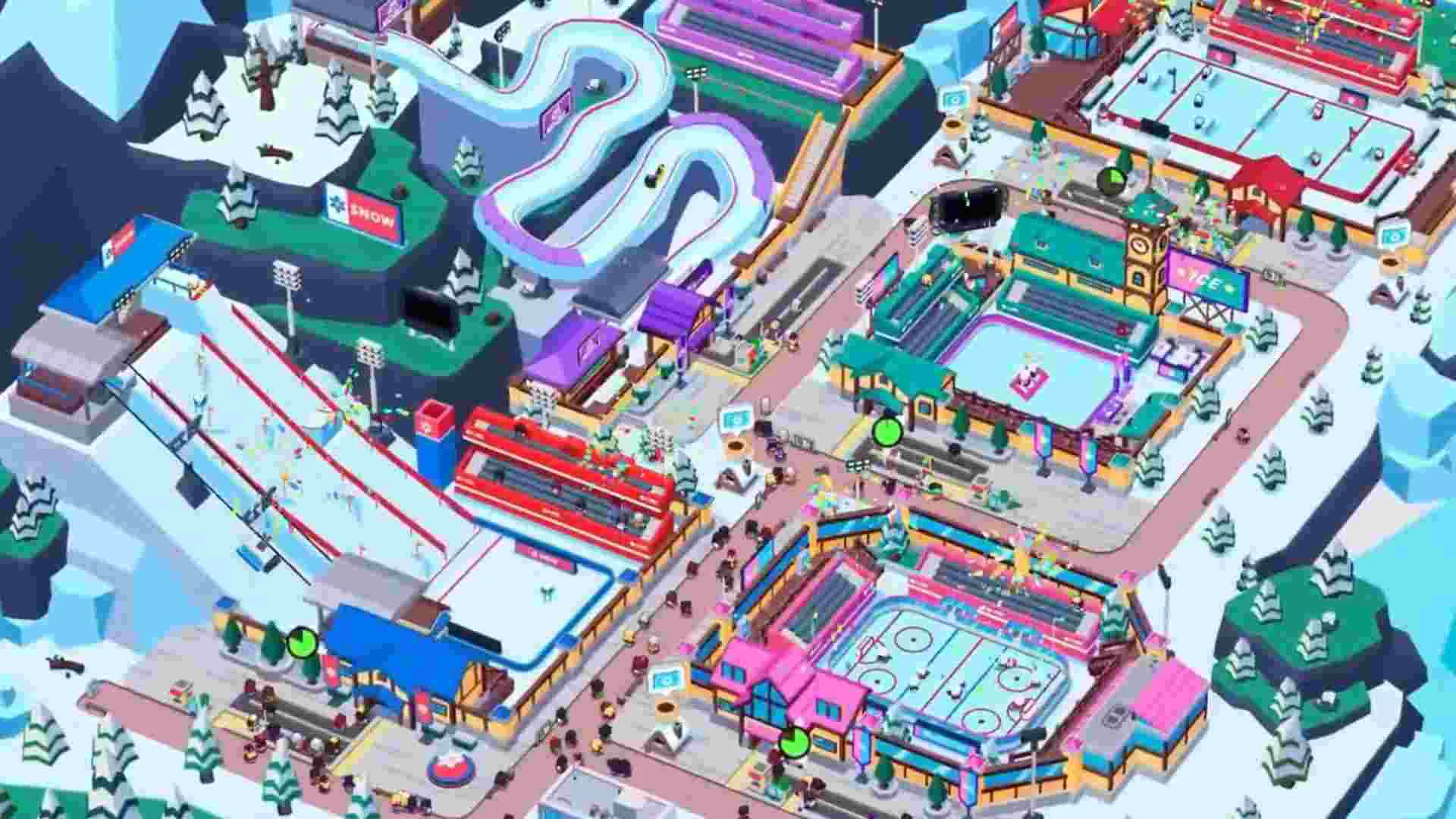 Ảnh 3 của Tải game Sim Sports City Mod APK 1.1.1 (Vô hạn tiền) Alt text mô tả việc xây dựng và mở rộng sân vận động trong Sim Sports City
