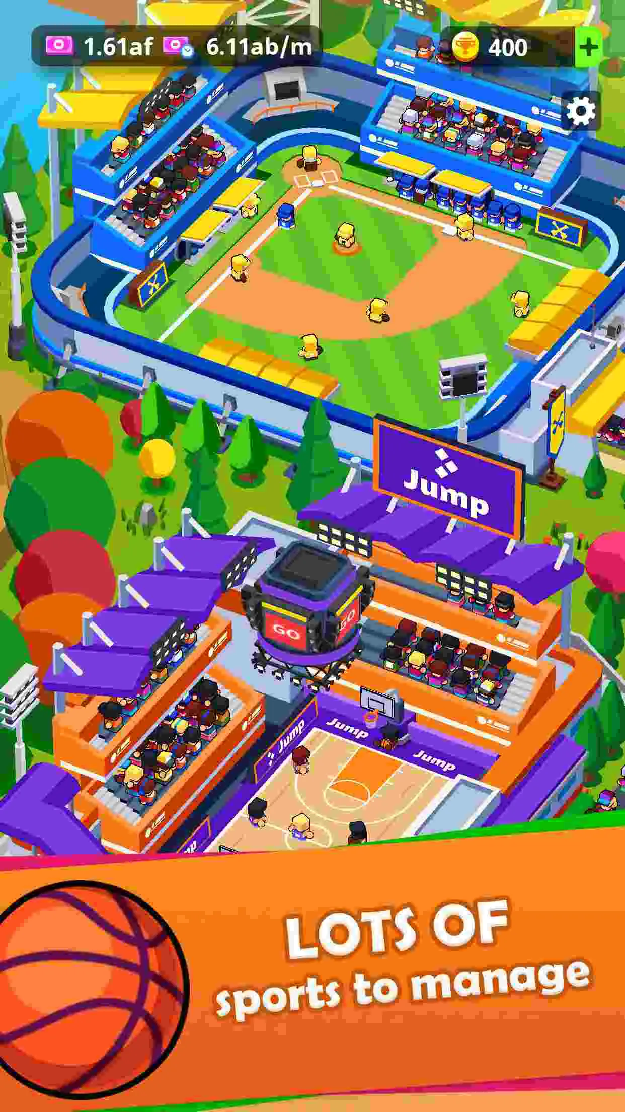 Ảnh 4 của Tải game Sim Sports City Mod APK 1.1.1 (Vô hạn tiền) Alt text mô tả việc chiêu mộ huấn luyện viên và quản lý tài chính trong game