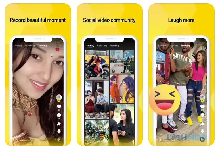 Ảnh 2 của Tải SnackVideo Apk 6.9.20.527805 cho Android iOs Giao diện chính của SnackVideo hiển thị các video ngắn