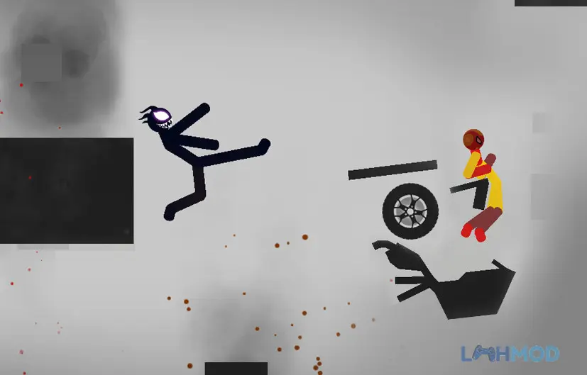 Ảnh 3 của Tải Stickman Physics Simulator Apk 1.07 cho Android iOs Người que đang rơi và va chạm với các chướng ngại vật trên đường