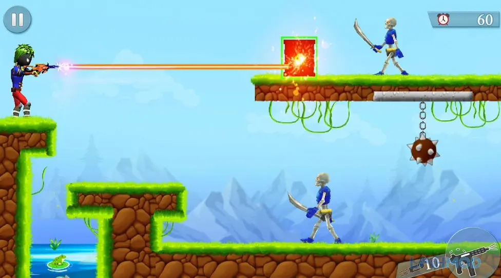 Ảnh 2 của Tải Stickman Shotgun Shooting Apk 2.66 cho Android iOs Cảnh game Stickman Shotgun Shooting với người que nhắm bắn kẻ thù