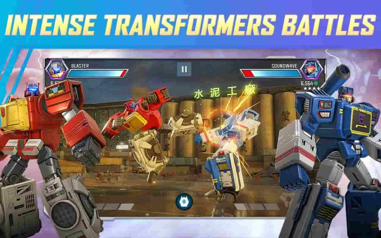 Ảnh 2 của TRANSFORMERS: Forged to Fight Mod APK 9.1.0 (Menu, Sát thương, Skills) Cảnh chiến đấu kịch tính trong TRANSFORMERS: Forged to Fight Mod
