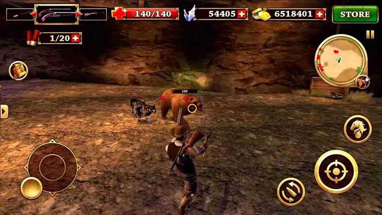 Ảnh 2 của Tải game West Gunfighter Mod APK 1.13 (Menu, Vô Hạn Tiền) Hình ảnh một cao bồi với trang bị tối tân đang chiến đấu
