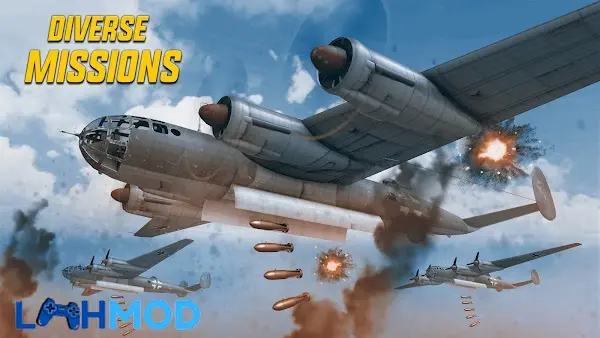Ảnh 2 của Wings of Heroes MOD APK 1.0.0 (Vô hạn đạn) Android iOS Giao diện nâng cấp và tùy chỉnh máy bay
