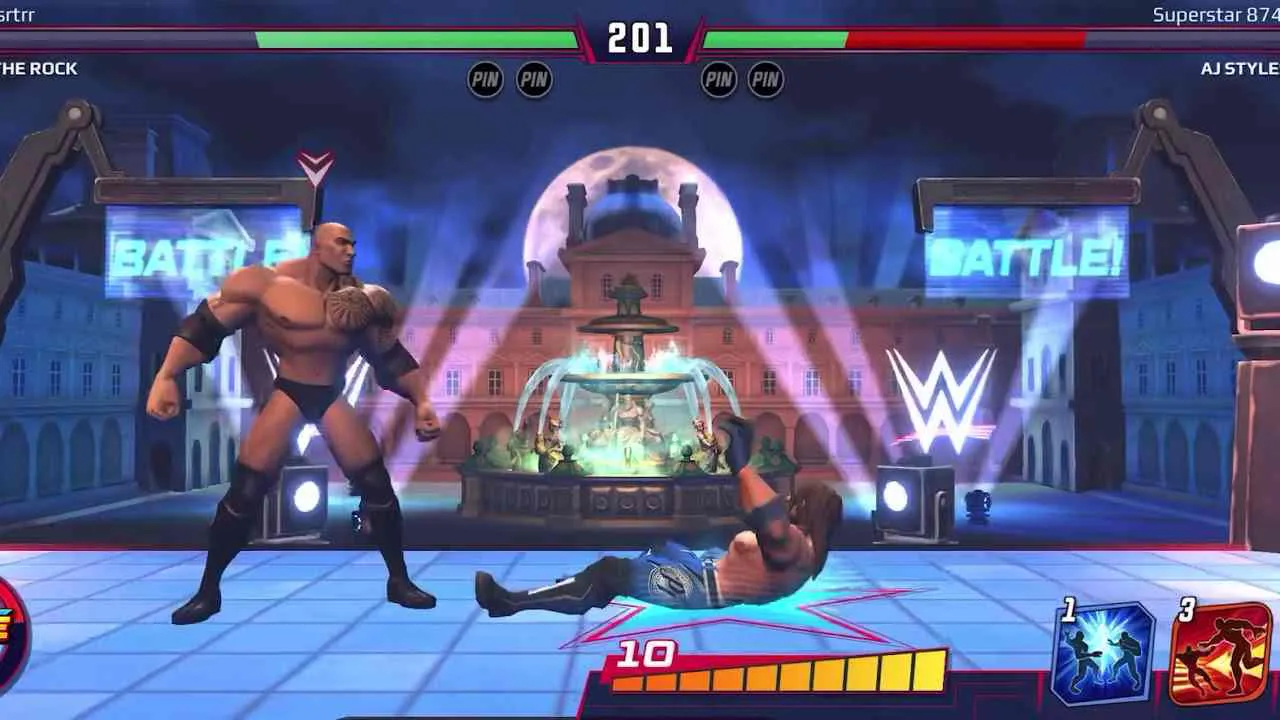 Ảnh 2 của Tải WWE Undefeated Mod APK 1.6.3 (Menu, Kẻ Thù Ngu Ngốc) Màn hình chọn nhân vật Superstar trong WWE Undefeated