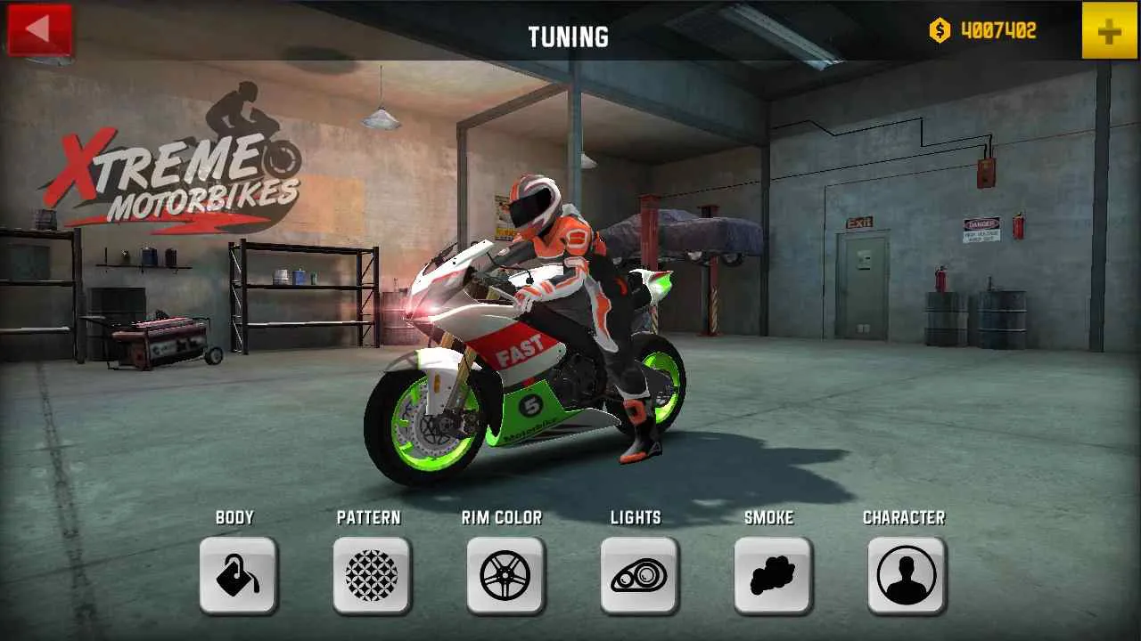 Ảnh 8 của Tải Xtreme Motorbikes Mod APK (Vô Hạn Tiền, Xe Độ) 3.5 Cảnh một chiếc mô tô đang bay trên không trung sau một pha nhào lộn