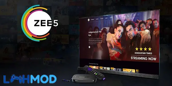 Ảnh 3 của ZEE5 MOD APK 38.5.1 (Mở khóa cao cấp) cho Android iOS Màn hình ZEE5 hiển thị danh sách phim và chương trình